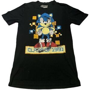 Vintage Rare Collectible Official Sega Sonic Graphic Print Tee